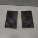 Tovolo Mini Ice Cube Tray with Lid Set of 2 Tiny Ice Maker for Freezer, Silicone Mini Ice Cube Tray Small Square Nugget Ice Makes 135 Tiny Cubes BPA Free Stackable Dishwasher Safe Charcoal Gray Trays