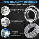 2Sets L44649 L44610 Trailer Hub Bearings Kit for 1-1/16'' Straight Axle, Trailer Spindle Bearing Kits with 12192TB Grease Seals, 1.98'' Dust Caps & Cotter Pin for 2000-2200 lbs Spindles