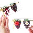 50 Pcs 4.5"x2.2"x2" Clear Chocolate Covered Strawberries Boxes for 2 Mini Cinnamon Roll Boxes for 4 Macaron Boxes for 4 Small Bakery Treat Box for Wedding Birthday Valentine Christmas Party