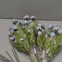 VIERENA 12 Pcs Faux Silk Peony Artificial Flowers for Vase -27", Bulk Fake Peonies Branches with Stems for DIY Bouquet Centerpieces Wedding Fillers Arrangements Shower Decorations (Dusty Blue)