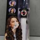 KISS Instawave Deluxe Automatic Rotating Curling Iron, Ceramic Ionic Technology, Tangle Prevention, 2-Way Rotation, Dual Heat Settings up to 420F, 1 Curling Wand, Black & White