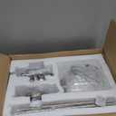 Brushed Nickel Pendant Lights Kitchen Island, 1-Light 5.9" Modern Glass Pendant Light with Clear Glass and Rods, Mini Hanging Lighting for Kitchen Sink Bathroom Bedroom, OS-YQ7749-1PBN