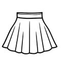 Swim Suit Skirt, Black XL
