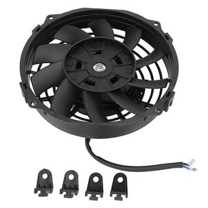Aramox Radiator Fan, 7 Inch Universal Electric Radiator Cooling Fan 10 Blades Slim Fan Push Pull DC 12V Black for Cars 2 Packs