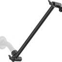 11 Inch Adjustable Shower Head Extension Arm With Locking Set Screw, Singing Rain Brass Matt Black Angle Height Adjustable, Easy To Install, G1/2 Universal Connector Compatible (Matt Black)