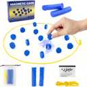 Magnetic Chess Game Set with 24 Stones & Rope, Portable Multiplayer Magnet Board Game for Adults,Family Board Games Set, Party Travel Desktop Magnetic Strategy Game