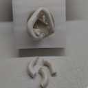 Bloomingville Decorative Interlocking Marble Chain with 3 Links, White