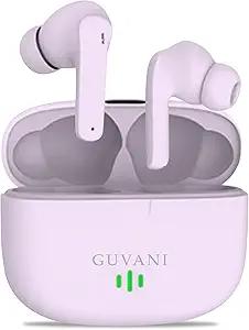 2023 A12 Pro Guvani True Wireless Earbuds Bluetooth 5.2 Headphones 60H Playback6 IPX5 Waterproof Stereo Earphones in-Ear Built-in Mic Headset Premium Deep Bass… (Purple)