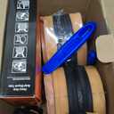 YUNSCM 2-PCS 27 inch Bike Tires 27x1 1/4 (32-630) Compatible with 27x1 1/4 27x1 1-4 Road Bike Bicycle Tires ((Brown)-2 Bike Tires+2 Tubes+2 Rim Strips)