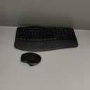 Wireless Keyboard and Mouse Combo, 2.4G Full Size Wave Keys Ergonomic Keyboard with Wrist Rest and 3-Level DPI Adjustable Wireless Ergonomic Mouse for Windows, Mac OS Desktop/Laptop/PC(Black)