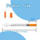 1ml 31G 5/16" (8mm) Syringes, Disposable Individually Package (100pcs)
