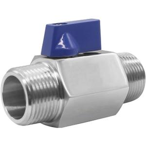 Stainless Steel Ball Valve 1" NPT Male x 1" NPT Male Shut Off Valve for Water Fuel Air