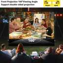 Inflatable Projector Screen I Air-Tight No-Blower Design,Made from TPU Tarpaulin, 120 inch (Equivalent to 16ft) for Indoor & Outdoor Use Backyard, Pool, Party, Camping, Movie Night Parties