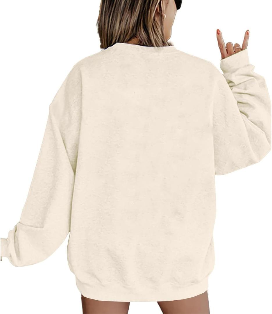 FAYALEQ Women Christmas Sweatshirts In My Merry Christmas Era Long Sleeve Shirts Xmas Family Holiday Crewneck Pullover Top (Yellow, XXL)