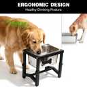 Metal Elevated Dog Bowls – 3 Adjustable Heights (9.2"-12") with 1.85GAL Stainless Bowl, Elevated Dog Bowls Medium/Large Breed, Elevated Dog Water Bowl, Neck & Joint Protection