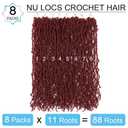 36 Inch Soft Locs Crochet Hair 8 Packs Pre Looped Faux Locs Crochet Braids Goddess Locs Hair For Black Women36Inch 8pcs,BUG