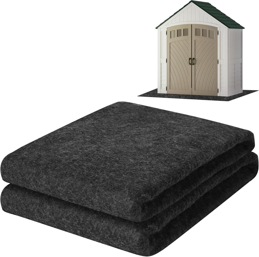 ToLanbbt Outdoor Storage Shed Floor Mat, 6 x 4 FT Waterproof Carport Mat, Washable Furniture Pad with Non Slip Backing for Dust, Oil, Protection, Storage Shed Not Included (Dark Grey)