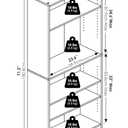 Furinno Jaya 5-Tier Book Shelf with Adjustable Shelves, Amber Pine