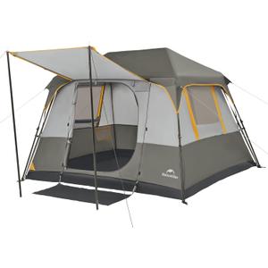 Naturehike Cape 4/6/8 Person Camping Tent, 60S Easy Setup Instant Tent Pop up Tent, Waterproof Large Tall 6/8 Person Tents for Camping, Car Camping (4 Person)