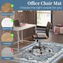 Office Chair Mat for Hardwood Floor & Tile Floor,48"X 60" Heavy Duty Desk Chair Mat for Hard Floors, Under Desk Rug for Rolling Computer Chair,Anti Slip,Low Pile Carpet Floor Protector-Square