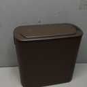 Cesun Automatic Motion Sensor Bathroom Trash Can with Lid, 2.6 Gallon Touchless Trash Bin, Smart Plastic Slim Garbage Can Small Brown Wastebasket for Toilet, Office, rv, Bedroom, Living Room