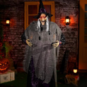 ELAMAS Animatronics 66 inch Dancing Witch Halloween Decorations - Sound Activated with Creepy Sound, Spooky Move, Light Up Eyes, Haunted House Scary Decor Horror Prop for Indoor, Outdoor, Yard Lawn
