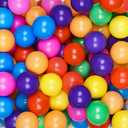 Hovenlay Ball Pit Balls Phthalate Free BPA Free Crush Proof Plastic - 7 Bright Colors in Reusable Play Toys for Kids with Storage Bag, 2.2"