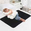 Washable Incontinence Bed Pads, Reusable Underpads for Kids, Adults, Elderly, Hospitals & Pets, Waterproof Bed Protector Pad for Bed, Sofa, Floor, Super Absorbent Bed Pee Pad 24" x 36"- Black