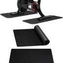 2 Pack Double Non-Slip Workout Mat for Ellipse Leg Exerciser, 23.6"  11.8" 0.2" Thick Ellipse Machine Mat, Exercise Mats for Under Desk Ellipticals