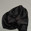 Silk Satin Bonnet for Sleeping Hair Satin Silk Bonnet for Sleeping Women Double-Layer Silk Hair Wrap with Elastic Band, Adjustable Sleep Cap Includes Silk Scrunchie(black)