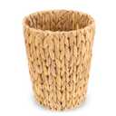 WLLHYF Wicker Waste Basket, Handwoven Water Hyacinth Trash Can Small Bathroom Trash Can Boho Woven Decorative Office Garbage Cans for Bedroom Bathroom Kitchen Living Room