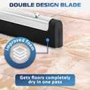 DSV Standard Uneven Surface Floor Squeegee 30, Double Foam Blade Garage Squeegee, Taper Pole Connection - Handle Sold Separately for Tiles, Concrete and Asphalt