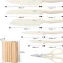 Premium Quality 8-Piece Knife Set with Block, Lightweight and Strong, Ergonomic Handles for Home,Dishwasher Safe