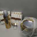 I00000 350 Pcs Clear and Black Plastic Plates,Black Dinnerware Set, Include 50 Dinner and 50 Dessert Plates,50 Plastic Cups,50 Pre Rolled Napkins with Cutlery for Party