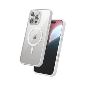 FLOLAB Surtect Tri-Fusion Magnetic for iPhone 16 Pro Case Protective Slim Design Magsafe Compatible Military Grade - White Clear