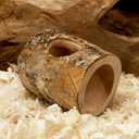 Hamster Hideout, Natural Wooden Habitat House for Hamsters & Other Small Pets - Hideaway Shelter with Entry Holes for Cage Enrichment