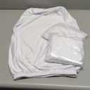 FESTFENDS Removable Split Seat Chair Cover Elastic Polyester Protector for Office, Dining, and Garden Chairs White