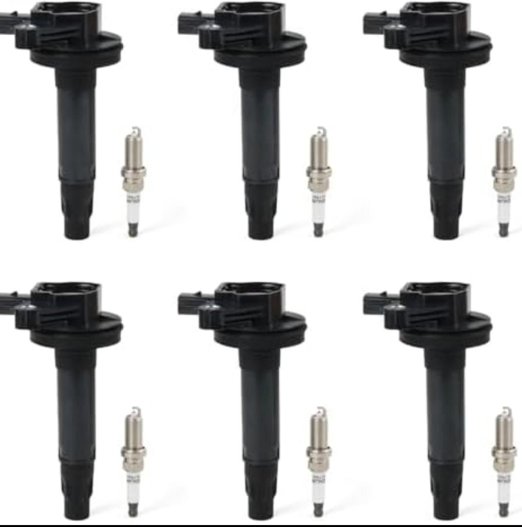 Autodevil UF553 Ignition Coil Pack Iridium Spark Plugs Set of 6 Fits for 3.7 3.5 V6 Ford Edge Flex Taurus Lincoln MKS MKT MKZ MKX Mercury Sable 2008-2016 Replaces# UF595 5019