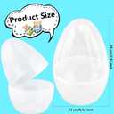 18 Pack 8 Inch Plastic Jumbo Easter Eggs White Transparent Fillable Eggs for Hunt Easter Theme Party Supplies