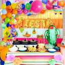 Mexican Fiesta Party Decor Balloon Arch Kit,Fiesta Balloons, Taco Decor, Mexican Theme Party Decor with Cactus Llama Foil Balloons & Swirls, Perfect for Cinco de Mayo, Birthday & Fiesta Celebrations
