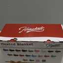 Homemate Heated Blanket Electric Throw - 50"x60" Heating Blanket Throw 1/2/4/6/8 Hours Auto-Off 10 Heat Level Over-Heat Protection Flannel Sherpa ETL Certification