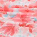 SOLY HUX Girl's Floral Tank Tops Bow Tie Shoulder Sleeveless Ruched Summer Crop Tops (Orange)