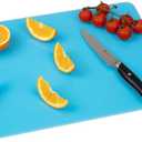 Tempered Glass Cutting Board for Kitchen Counter, Glass Cutting Board with Non-Slip Rubber Feet, Dishwasher Safe, Easy to Clean, Scratch, Heat & Shatter Resistant (16"x12", Blue)