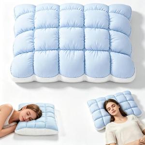 Puff Cloud Pillow, Cooling Pillow for Back & Stomach Sleeping, King