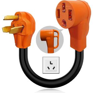 NEMA 10-30P to 14-50R EV Charger Adapter Cord 30 Amp 3 Prong Dryer to 50 Amp 4 Prong EV Conversion Adapter Only Compatible with Tesla and Level 2 Charging ETL & UL Listed