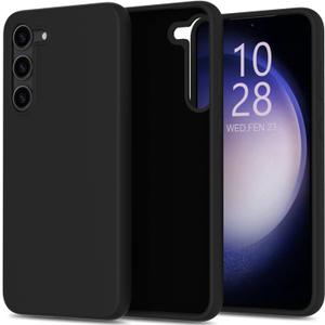 bemal for Samsung Galaxy S25 Case - Smooth Silky Liquid Silicone - Slim Fit Soft Microfiber Lining - Designed for Women and Girls - Shockproof Protective Phone Cover 6.1"- Black