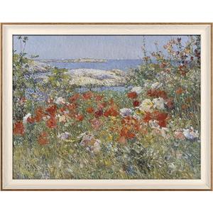 VIYYIEA Framed Wall Art for Living Room, Garden Canvas Prints, Vintage Home Decor, Flowers Painting Picture, Bathroom Wall Decor Gifts for Friends or Family - 36"x24"