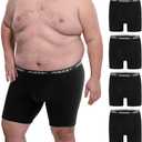 INNERSY Men's Big and Tall Boxer Briefs Cotton Moisture Wicking Underwear 4-Pack XL