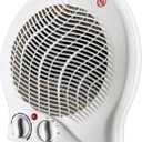 Homeleader Space fan heater, 2-Speed Small Portable Heater with Thermostat, Tabletop/Floor Ceramic Heater for Office&Small Space (white-ct)