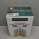 FOCUSLINE 24 Pack 9 Oz Plastic Stemless Gold Rim Champagne Flutes, Heavy Duty, Shatterproof, Disposable & Reusable Crystal Clear Toasting Glasses